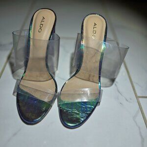 Aldo Women's Clear High Heel/Sandals Size 7.5